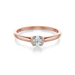 Pierścionek z diamentem różowe złoto AJPZ_089